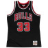 Camiseta Basquetebol de Mitchell & Ness Chicago Bull Scotie Pippen Preto Homem
