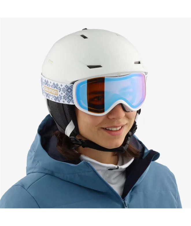 Capacete de Esqui Salomon Icon Lt Branco Mulher