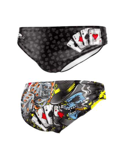 Fato de banho Turbo Homem de Waterpolo Fire Dice Preto...