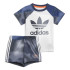 Conjunto adidas Camuflagem estampada para criança Azul