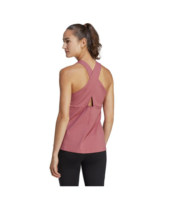 T-Shirt de ioga adidas Studio Rosa para mulher