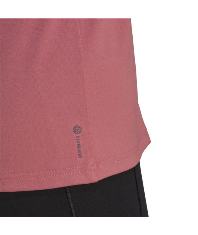 T-Shirt Yoga adidas Studio Femme Rose