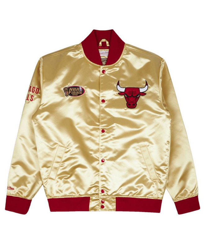 Casaco de basquetebol Mitchell & Ness Chicago Bulls dourado