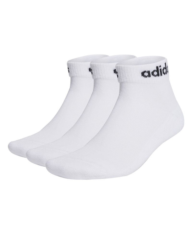 Calcetines adidas Linear Cushioned 3P Blanco