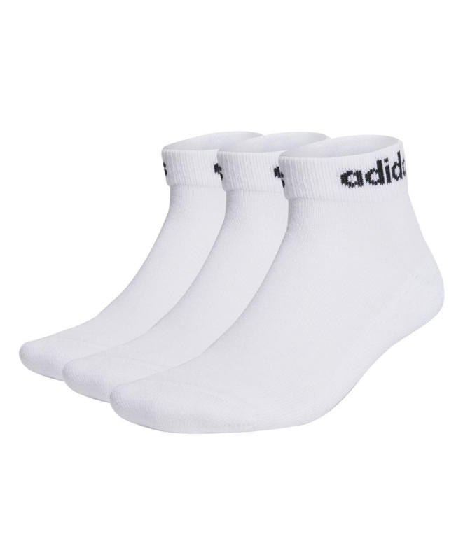 Chaussettes adidas Linear Cushioned 3P White