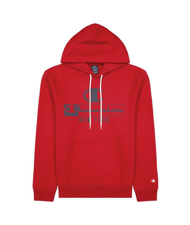 Sweatshirt Champion Hooded Red Man