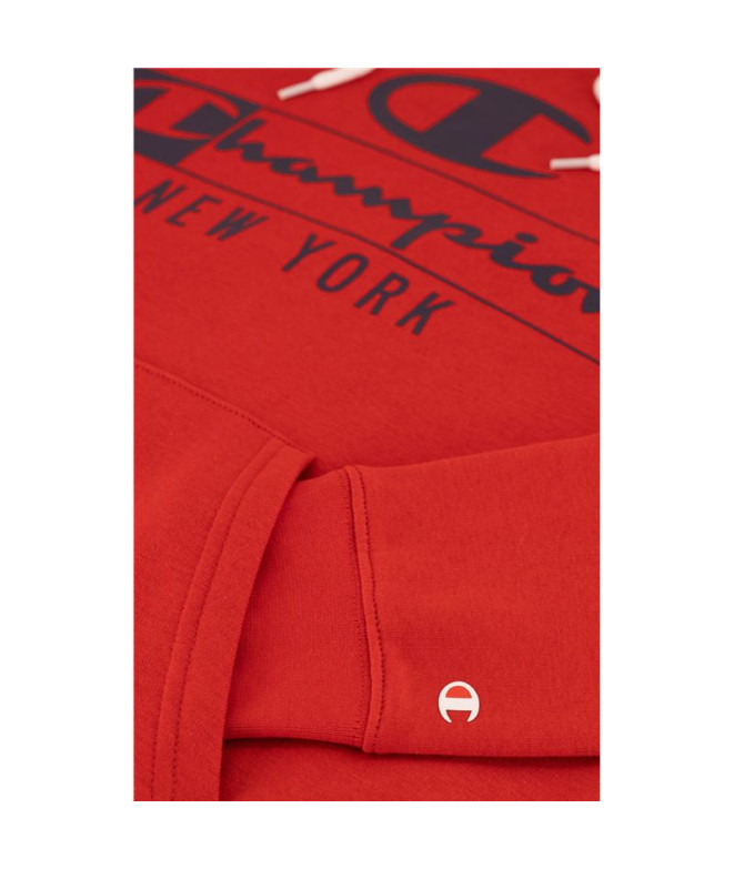 Sweatshirt Champion Hooded Red Man