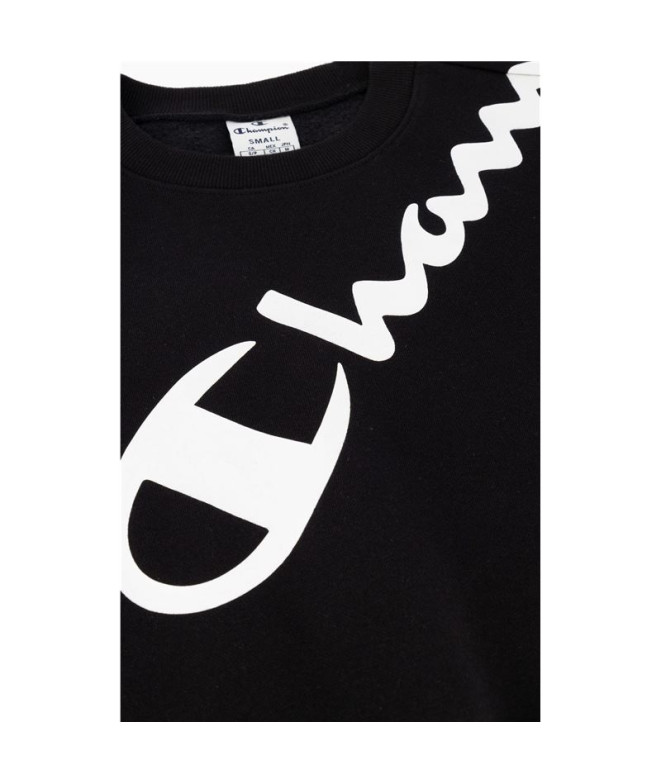 Sweat Champion Logo diagonal noir Femme