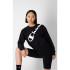 Sweat Champion Logo diagonal noir Femme