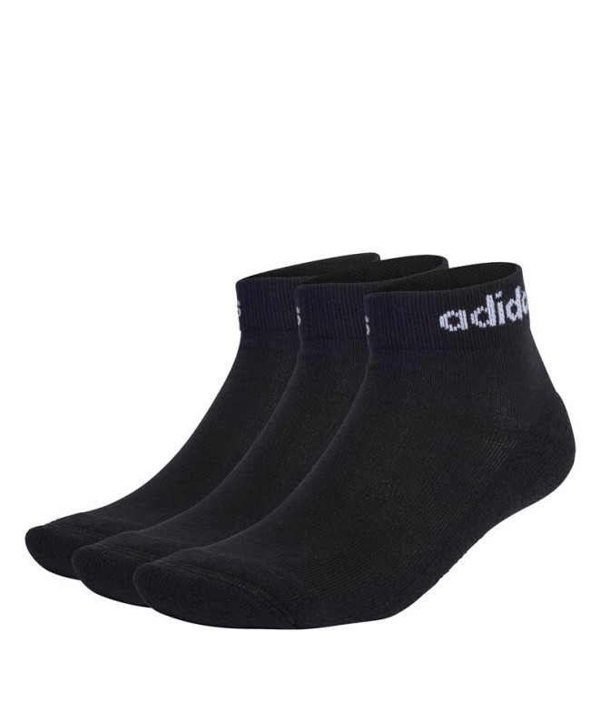 Meias de fitness adidas Linear Preto unissex