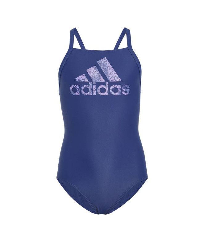 Calções de banho adidas Grande logótipo azul Fato de banho de menina