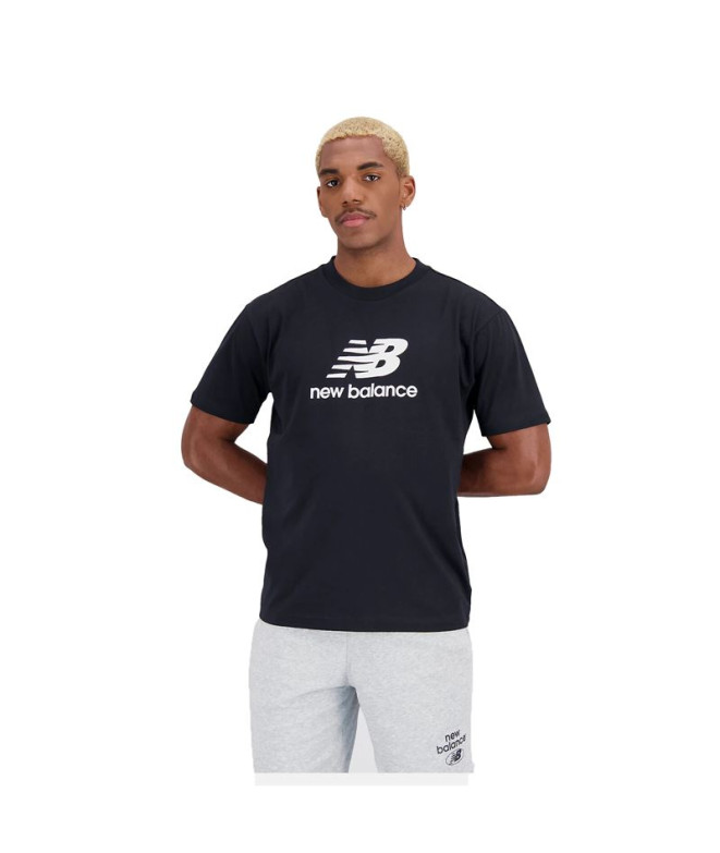 Camiseta New Balance Essentials Stacked Logo Negro Hombre