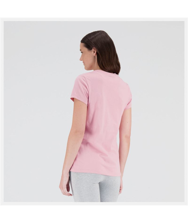 Camiseta New Balance Essentials Rosado Mujer