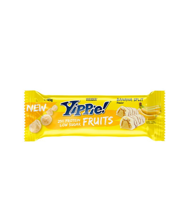 Barrita Energética de Fitness Weider Yippie 45G 12 Banana