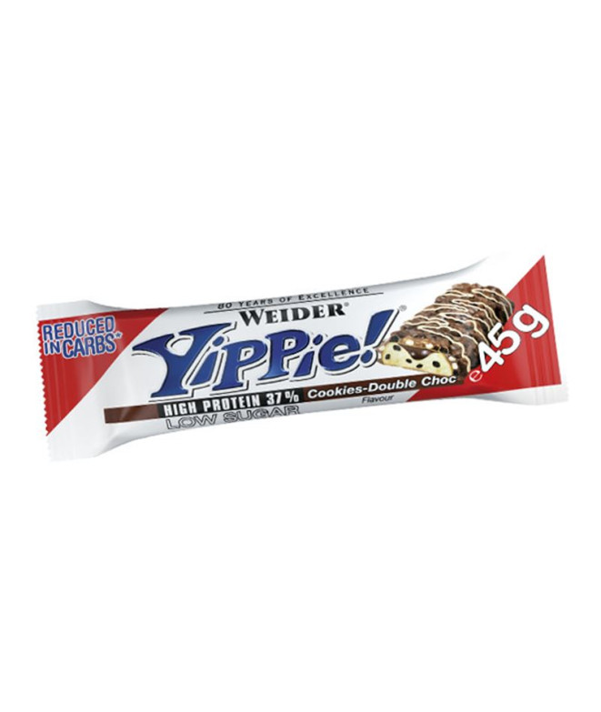 Weider Yippie Fitness Energy Bar 45G 12 Cookies Choco
