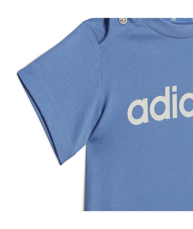 Conjunto adidas 3 Bandas Essentials Azul Infantil