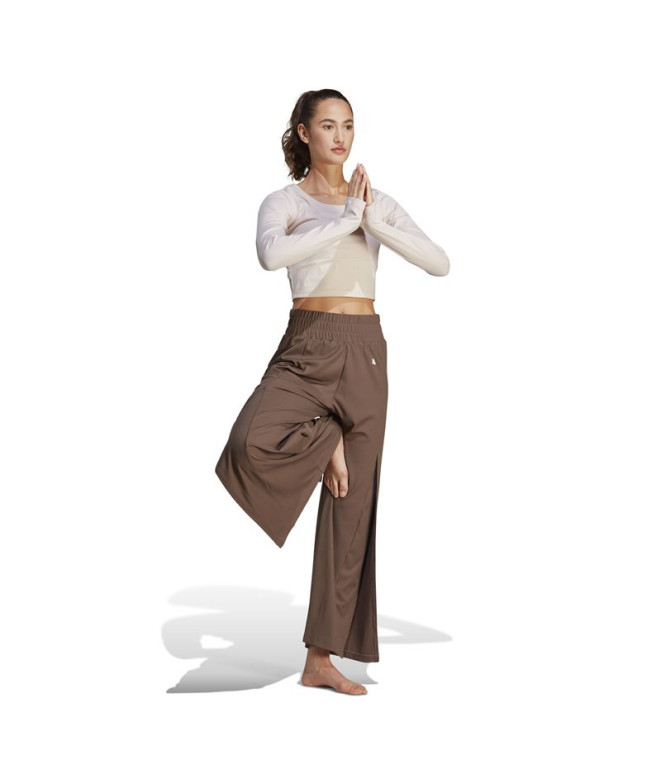 Camiseta de Yoga y Pilates adidas Studio Gris...