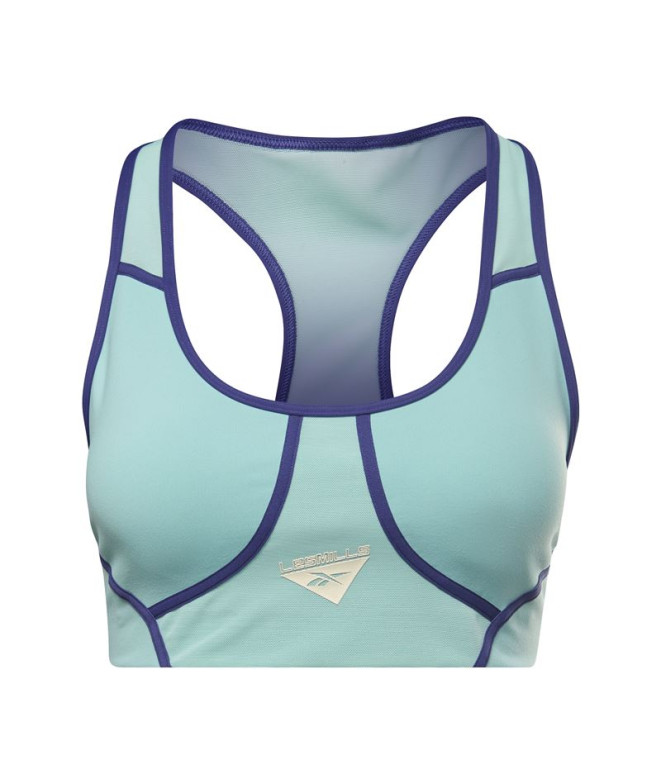 Soutien de desporto de fitness Reebok Soutien de desporto feminino Les Mills Colorblock Blue