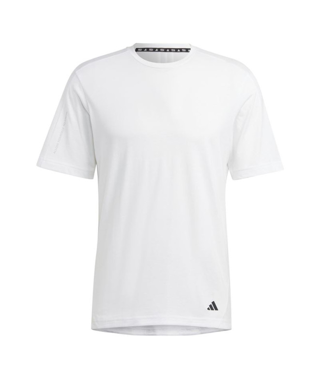 T-Shirt Yoga e Pilates adidas Base Homem Branco