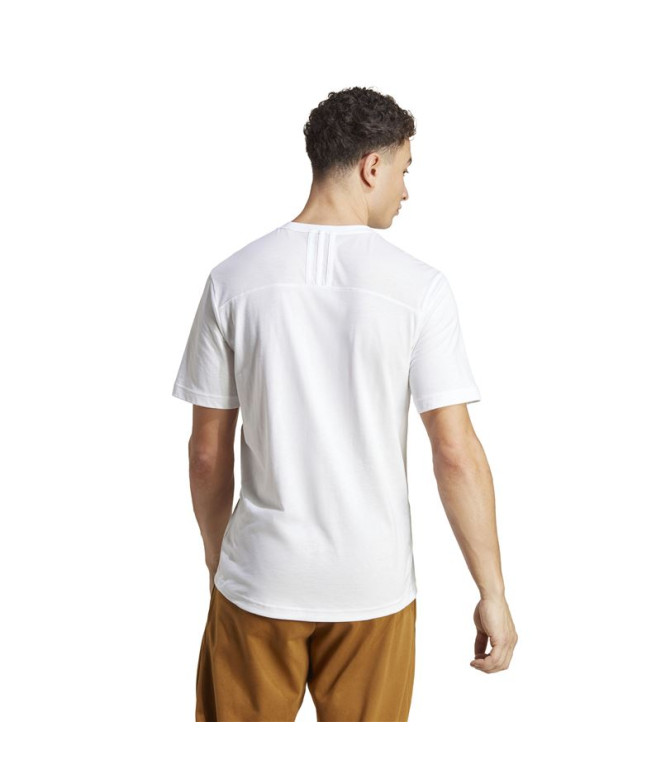 T-Shirt Yoga e Pilates adidas Base Homem Branco
