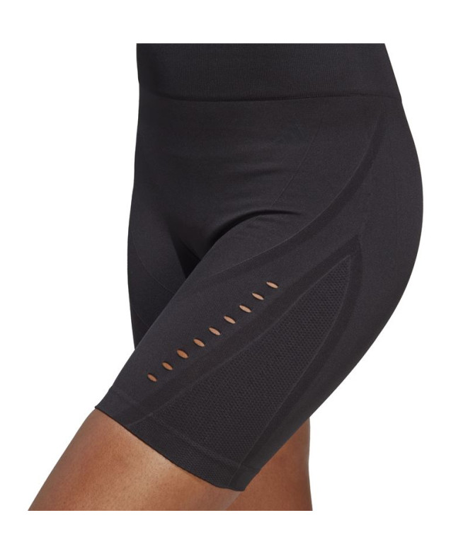 Mallas de Yoga adidas Studio Aeroknit Negro Mujer