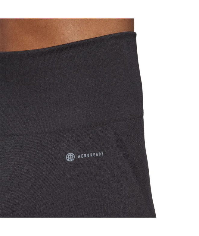 Mallas de Yoga adidas Studio Aeroknit Negro Mujer