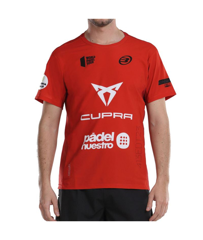 Bullpadel Odeon Tl Padel T-Shirt Padel vermelha para homem