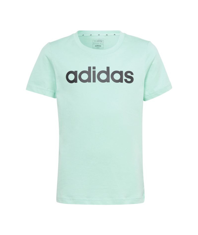 Camiseta adidas Linear Logo Verde Niña