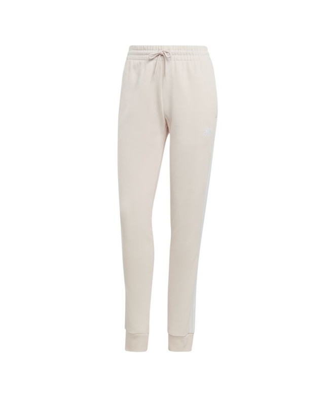 Pantalones adidas Essentials 3S French Terry Cuffed Beige Mujer