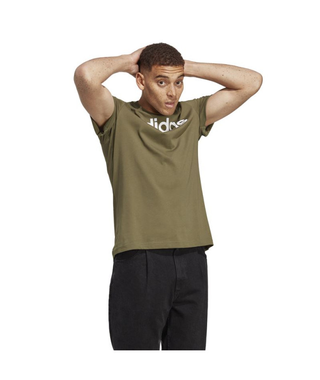 T-shirt adidas Essentials Linear Green Homme