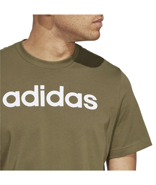 T-shirt adidas Essentials Linear Green Homme