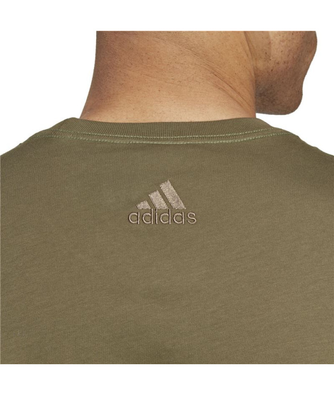 T-shirt adidas Essentials Linear Green Homme