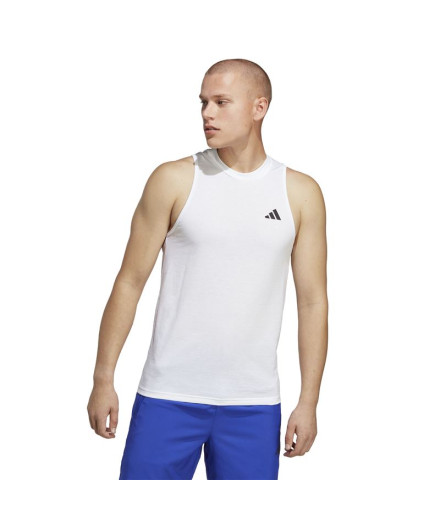 T-shirt adidas l'essentiel de la formation en blanc Homme 2