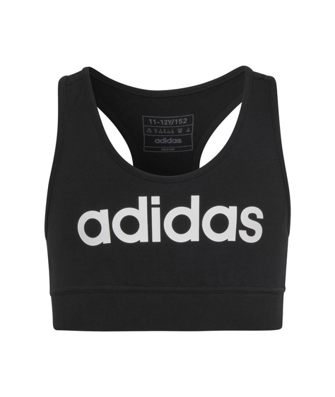 Soutien-gorge de sport adidas Linear Logo Black Girl's Bra