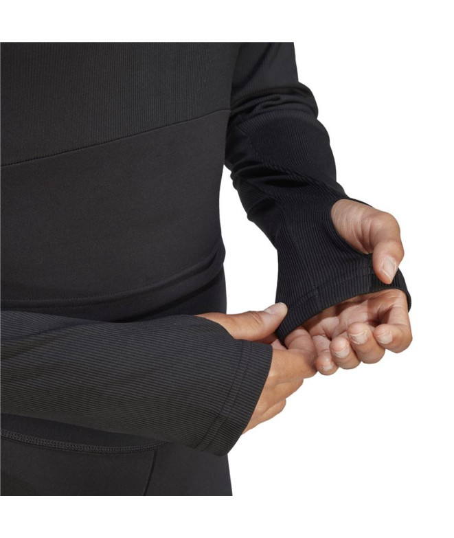 T-Shirt Fitness adidas Studio Preto Mulher