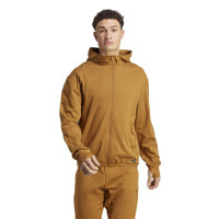 Chaqueta de Yoga adidas Base Training Marrón Hombre