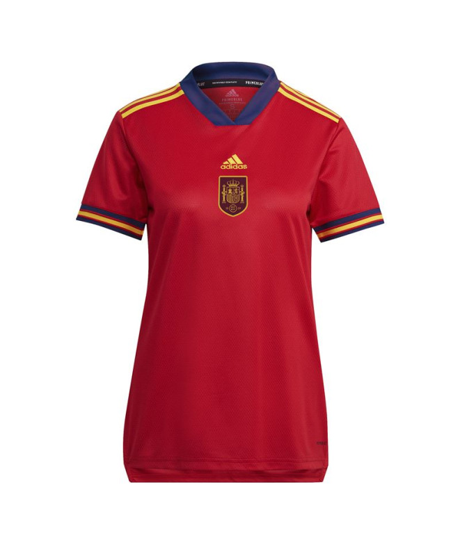 Camiseta adidas Espanha First Kit 21/22 Vermelho Mulher