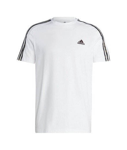 Camiseta adidas Essentials Single 3S Branco Homem