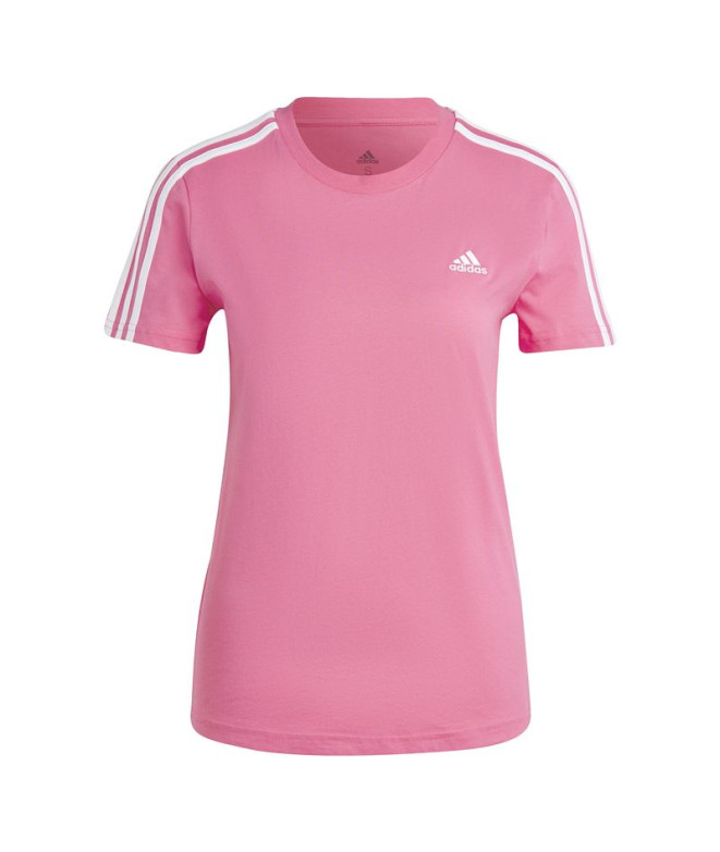 Camiseta adidas 3S Rosa Mujer