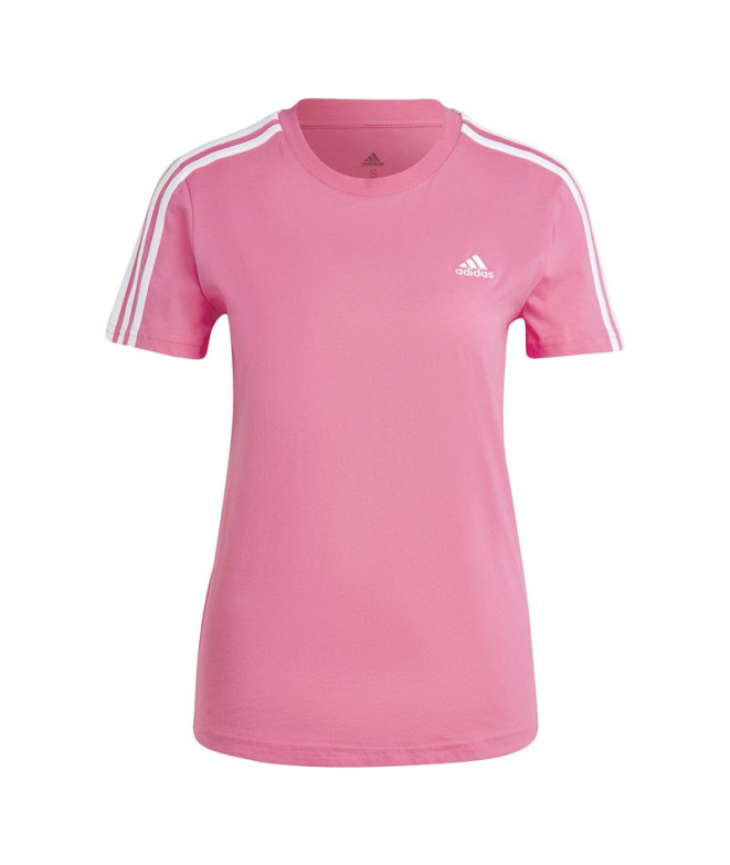 Camiseta adidas 3S cor-de-rosa Mulher