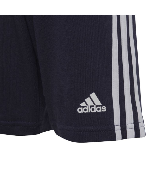Conjunto adidas 3S Co Azul para crianças