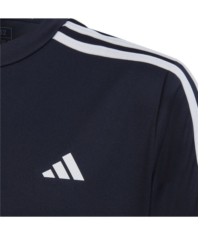 Camiseta de Fitness adidas Tr-Es 3S T Azul Menino