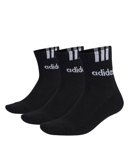 Meias adidas Cushiones 3S Pack 3 Unidades Preto Meias adidas Cushiones 3S Pack 3 Unidades Preto
