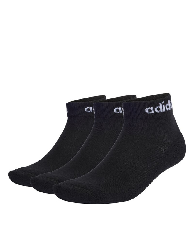 Meias adidas Linear Ankle Pack 3 pcs Preto