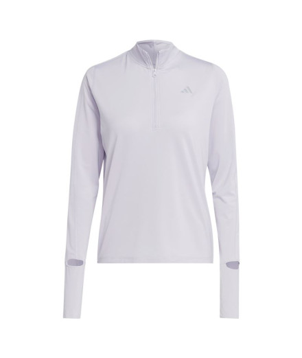 Running Top adidas Fast 1/2 Zip Women's Purple