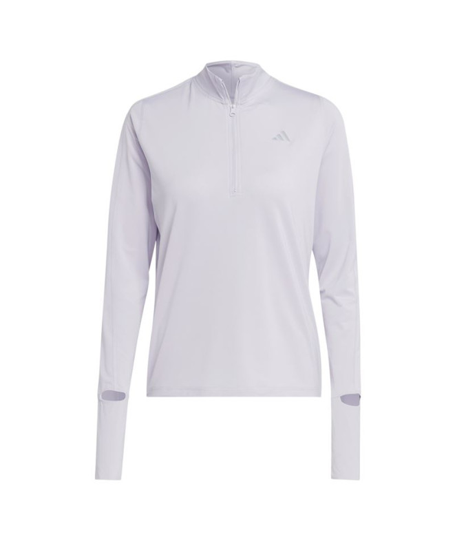 Running Top adidas Fast 1/2 Zip Women's Purple