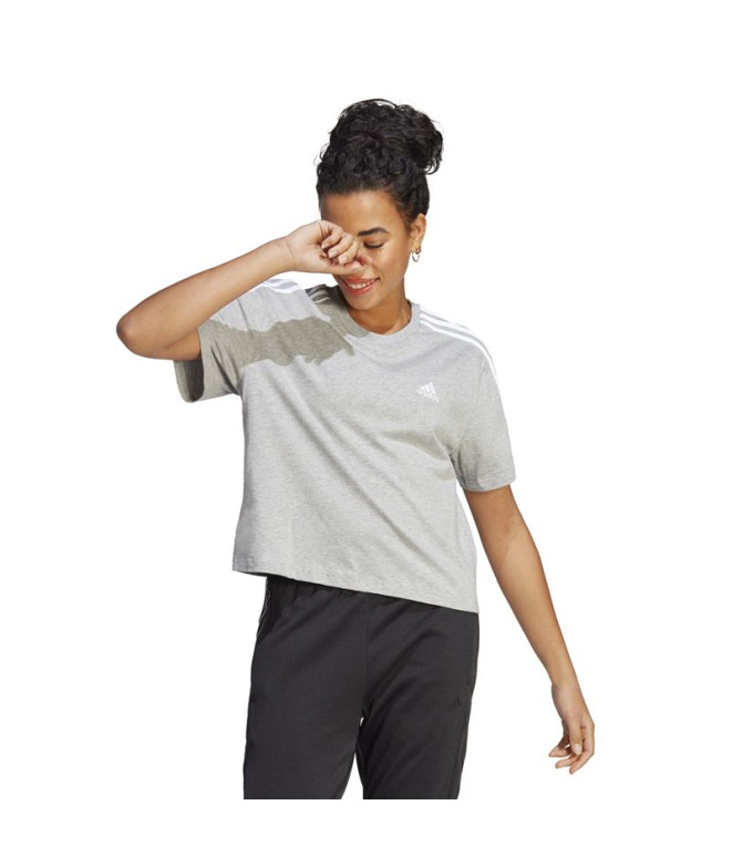 T-shirt adidas 3S Cropped Top Grey Women's