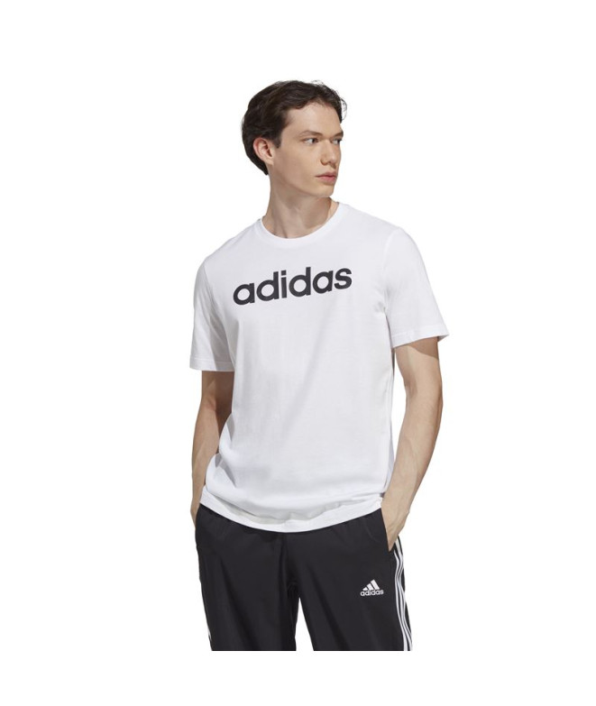 T-shirt adidas Essentials Logo linéaire Blanc...
