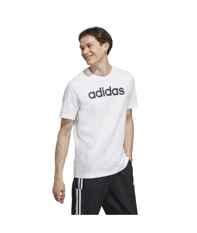 T-shirt adidas Essentials Logo linéaire Blanc...
