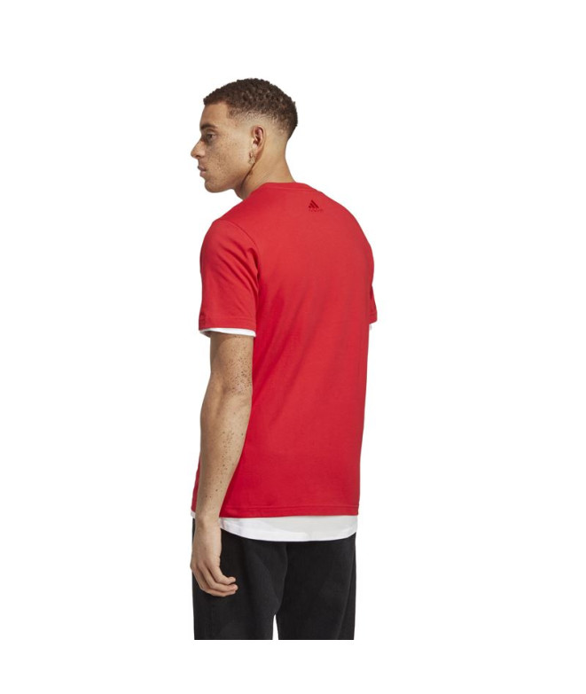 T-shirt adidas Essentials Linear Logo Rouge Homme